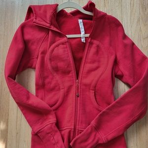 Red Lululemon Scuba Hoodie Size 4